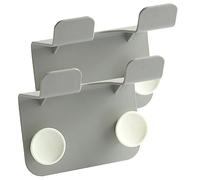 Mikinona 2piezas Soporte De Secador De Pelo Colgador Wall Mount Organizador De Baño Soporte De Montaje Adhesivo Práctico