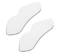 Mikinona 2piezas Tablero Gua Sha De Acero Inoxidable Para Masaje Facial Herramientas De Raspado Forma De Tabla De Masaje Portátil Cuidado