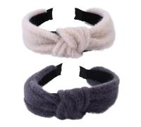 Mikinona 2piezas Tocado Diadema Cálida Cruzada Accesorio Para Cabello Para Eventos y