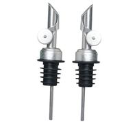 Mikinona 2piezas Vertedores De Botella De Acero Inoxidable Para Vino y Dosificadores Con Tapón Conveniente Vertedores Para Bebidas y Vinagre