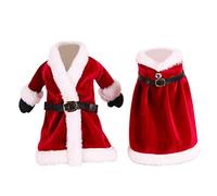 Mikinona 2piezas Vestido Decorado Botellas De Vino Traje Navideño para Vino Funda Divertida para Botella Traje Decorativo Adorno para Festivales