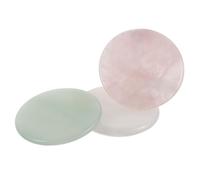 Mikinona 3 Bandejas Redondas De Jade Para Extensiones De Pestañas Postizas Soportes Para Pestañas Almohadillas Pegamento Para Injertos Soporte Para Placas De Almohadilla