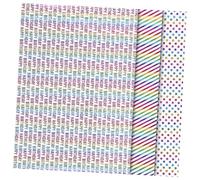 Mikinona 3 Papel de de Embalaje para Cumpleaños y Fiestas para Manualidades y Proyectos DIY Diseño de Divertidos de Cortar y Almacenar