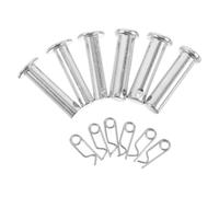 Mikinona 3 Pares Pasador de Horquilla de Acero con Clip R para Gatos Hidráulicos de 2.5 Toneladas, Cabeza Plana Orificio, Accesorios para Reparación de Automóviles E Industria