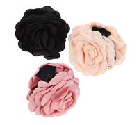 Mikinona 3 Pcs Pinzas Pelo Diseño de Rosa Hawaiana, Sujetadores Fuertes y Versátiles para Mujeres y Niñas, Accesorios Ideales para Fiestas de Playa