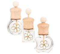 Mikinona 3 piezas Botellas de Perfume Decorativas para Coche Difusores de Aroma Transparentes Contenedores de Fragancia para Ventilación Recarga de Aceite Esencial Aromaterapia para