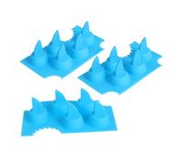 Mikinona 3 piezas Cubiteras de Silicona Forma de Aleta de Moldes Reutilizables para Cubitos de Hielo para Cócteles Bebidas y Fiestas