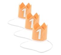 Mikinona 3 Piezas de Cumpleaños para Sombrero de Tela No Tejida y Lentejuelas Cómodo y Reutilizable para Celebraciones y Sesiones Fotográficas de Primer Año