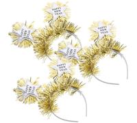 Mikinona 3 Piezas Diademas de Estrellas Doradas para Fiesta de Año Tocados Ligeros y Brillantes para Mujeres y Niñas Accesorios para Pelo Celebraciones y Carnaval