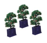 Mikinona 3 Piezas Mini Plants Artificial Potted Fruit Trees Miniature Faux Indoor Trees Realistic Dollhouse Decor For Crafts Photography and DIY Projects