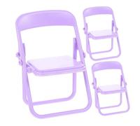 Mikinona 3 Piezas Sillas Plegables Miniatura para Casa de Muñecas de Accesorios Decorativos Colores Chic Mueble para Fotografía