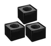 Mikinona 3 Piezas Unidades Micrófonos con Banderas Cuadradas Negras para Entrevistas y Presentaciones Banderas de Micrófono de Versátiles y Portátiles para y Reporteros