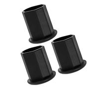 Mikinona 3 Tapas Protectoras Octagonales para Palo de Hockey sobre Hielo Negras, Cubiertas Resistentes al Calor y Antideslizantes, Accesorio Ligero para Protección del Extremo en