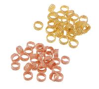 Mikinona 30 Piezas De Horquillas Para Rastas Anillos Horquillas Para El Pelo Doradas Espirales Para Atar Joyas Plateadas Para El Cabello Cuentas Doradas Pinzas De Cocodrilo