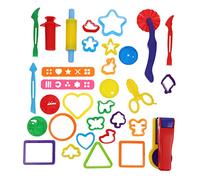 Mikinona 32 piezas Moldes de Plastilina para Herramientas DIY para Fideos Juguetes de Arcilla Utensilios Educativos para Manualidades Infantiles para Desarrollo y Comunicación Familiar