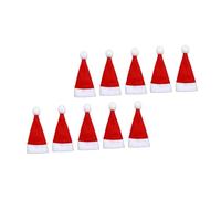 Mikinona 36 Fundas para Cubiertos Navideños Mini Gorros para Botellas de Vino Tinto Decoraciones de Mesa Festivas Tela Cómoda y Diseño para Fiestas y Reuniones Familiares