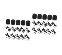 Mikinona 36 Piezas Esponja Para Clip De Micrófono Clip De Microfono Micrófono De Alfiler De Corbata Micrófono Cubre Espuma Kit De Reemplazo De Micrófono De Solapa Planchar Accesorios Mini