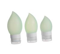 Mikinona 3piezas Botellas Silicona Viaje Envases Cosméticos Champú Loción Resistente Ligero Hermético Fácil Apertura Soporte Champú Subembalaje Unidades