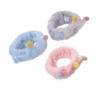 Mikinona 3piezas Conjunto De Diademas De Estrellas De Mar De Vellón Elásticas Para Mujer Diademas Para Maquillaje Facial Para Spa