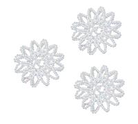 Mikinona 3piezas Cubierta De Moño De Perlas Brillantes De Pelo Elástica Para y Gimnasia Adecuada Para y