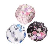 Mikinona 3piezas Gorro De Dormir Estampado De Satén Para Mujer Gorro Anticaída De Quimioterapia De Dormir De Satén