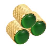 Mikinona 3piezas Perillas de Potenciómetro de Guitarra Metálicas Diseño de Ojo de Gato para Control de Volumen y Tono en Grabaciones y Escenarios