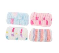 Mikinona 4 Pares Absorbente para Mujeres Incluye Spa Colores Rayas con Puntos para Deporte Yoga y Maquillaje