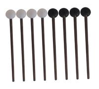 Mikinona 4 pares Baquetas Percusión con Mango Madera y Cabeza Goma Palillos para Lengua y Acero Mallets Compactos Ligeros para Xilófono Campanas y Marimba