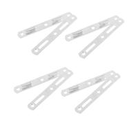 Mikinona 4 Pares Gancho de bisagra de cama bases de cama tacos elevadores cama equipo soportes de rieles de cama sujetadores de rieles de cama accesorio de muebles de cama planchar Silver