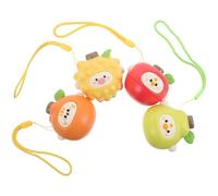 Mikinona 4 Peonzas Forma de Fruta (Manzana, Durián, Naranja), Juguetes Interactivos Educativos para Jardín de Infantes, Juego en Grupo y Desarrollo de Habilidades Sociales