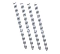 Mikinona 4 Piezas Barras Metálicas Rectas para Reposacabezas de Asiento de Coche y Rv Soporte Ajustable para Cuello Varillas de Extensión Resistentes para Comodidad y Protección Viajes