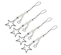 Mikinona 4 Piezas Charm para Teléfono Móvil de Estrellas Cadena para Teléfono Móvil Correa de Muñeca para Colgante de Estrella para Cadena para Llavero para Correa para Colgante
