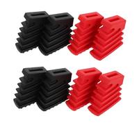 Mikinona 4 Piezas Drum Kit Feet Protectors Plastic Replacement Pads Anti-slip Cymbal Rack Stand Parts Compatible With Various Drum Rack Styles For Percussion Instruments
