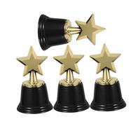 Mikinona 4 Piezas Mini de Plástico con Base para Premio Estrella para Recompensas Escolares Competiciones Deportivas y Celebraciones Paquete
