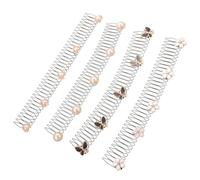 Mikinona 4 Piezas Porta Peines Peine Invisible Cabello Pinzas Cabello Forma De Flor Herramientas De Peinado Fijador Para Acabado