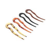 Mikinona 4 Piezas Shape Hairpin Set Vintage Leopard Print Hair Claws Retro Bun Holder Hair Sticks Minimalist Headdress Accessories For Women