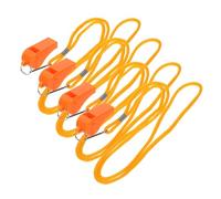 Mikinona 4 piezas Silbatos Deportivos con Cordón para Entrenadores Árbitros y Emergencia Silbato para y Actividades Plástico Resistente y