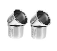 Mikinona 4 Piezas Stainless Steel Medicine Measuring Cups With Scale Graduated Liquid And Solid Measurement For Laboratory And Hospital Use