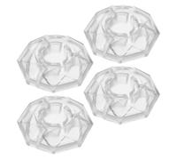 Mikinona 4 Piezas Tapas Protectores para Pedales de Efecto Guitarra de Cubiertas Transparentes de Plástico Antideslizantes para Botones y Pies de Pedal Compatibles con Interruptores Comunes