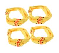 Mikinona 4 Piezas Unisex de Banda Antideslizante de Yoga y Ejercicio Accesorios de Fitness para Correr y Gimnasio Transpirable Secado Rápido Alta Elasticidad