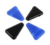 Mikinona 4 Soportes de Silicona para Diapasón de Meditación Base Triangular Estable Accesorio Portátil para Terapia de Sonido Compatible Varios Tenedores Colores Negro y Azul Set de 4