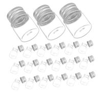 Mikinona 48 Piezas Unidades Botellas de Vidrio Reutilizables con Tapa de Aluminio Hermética Frascos Pequeños para Líquidos Aceites Esenciales Muestras y Decoración Creativa