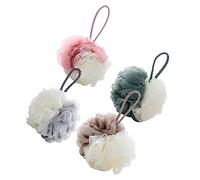 Mikinona 4piezas Bola De Baño De Malla De Dos Colores Esponja Para Baño Exfoliante Talla Para Diario De Malla Hogar