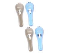 Mikinona 4piezas Caja Protectora Para Maquinilla De Afeitar De Almacenamiento Portátil Para Soporte De Rasuradora Manual Color Azul y Gris Material Pc Resistente Diseño y Secado Rápido