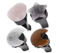 Mikinona 4piezas Clips De Ventilación Para Coche Con Cristales Naturales De Estrella Corazón y Luna Accesorios Decorativos Para Aromatizar y Embellecer El Interior Del Vehículo Colores