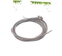 Mikinona 4piezas Cuerdas De Acero Inoxidable Para Eléctrico Cuerda Hilos Accesorios Musicales Con Sonido Estable y Larga Duración Color Plateado