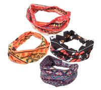 Mikinona 4piezas Diademas Africanas Cintas De Pelo Para Mujeres Diademas De Yoga Bandas Elásticas