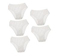 Mikinona 5 Piezas Braguitas Desechables de Algodón para Mujer Unidades XL Ligeras Transpirables Costuras para Posparto Menstruación y Viajes Cómodas y Portátiles