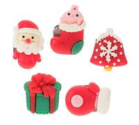 Mikinona 5 Piezas Clips para Ventilación de Coche con Diseño Navideño Accesorios Decorativos para Interiores de Automóviles Perfectos para Mujeres