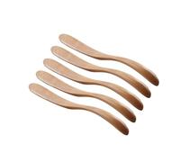 Mikinona 5 piezas de Madera para Mantequilla y Crema Esparcidores para Mermelada y Queso Utensilios Resistentes y Fáciles de Limpiar para Cocina Diaria